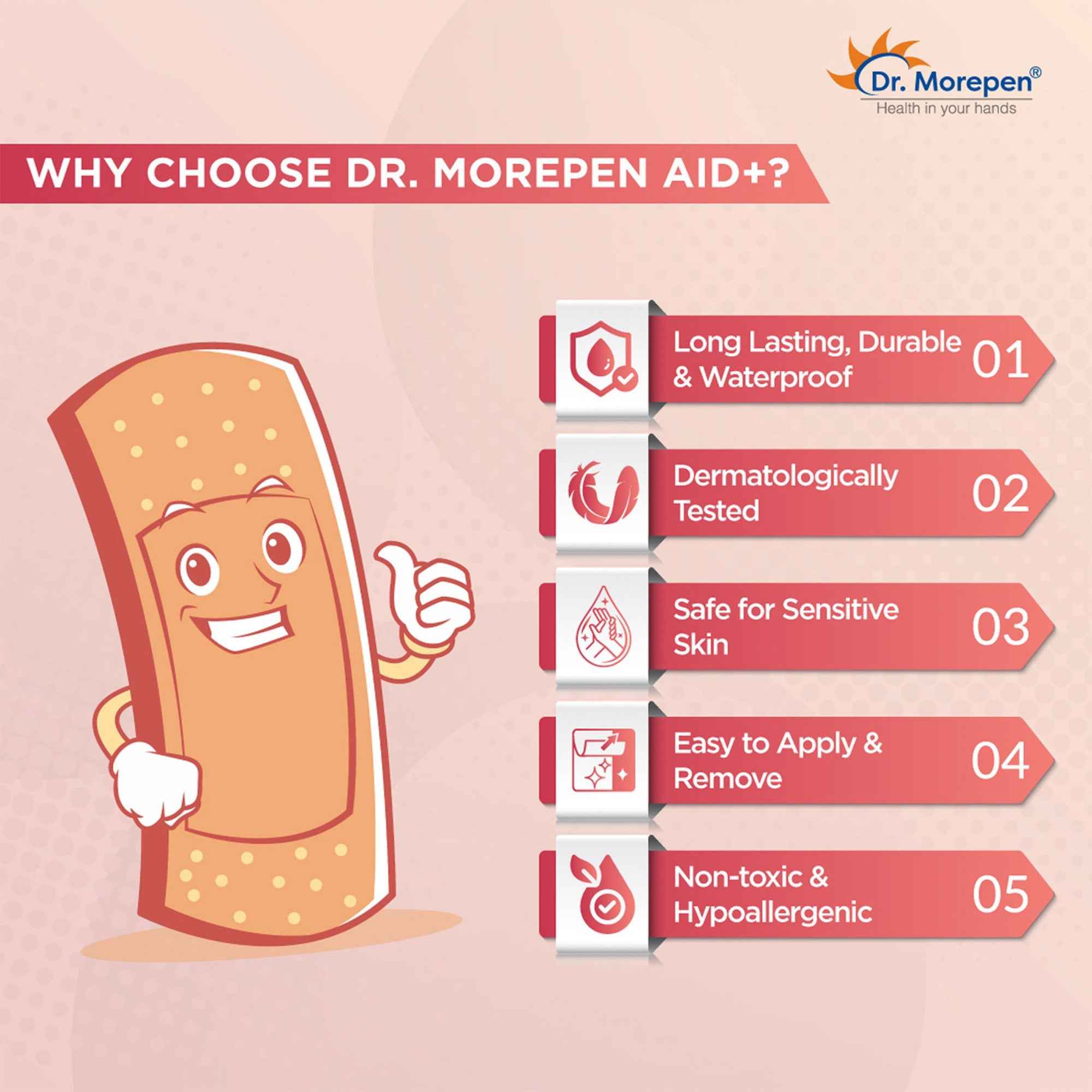 Dr. Morepen AID ?Band-Aid Adhesive