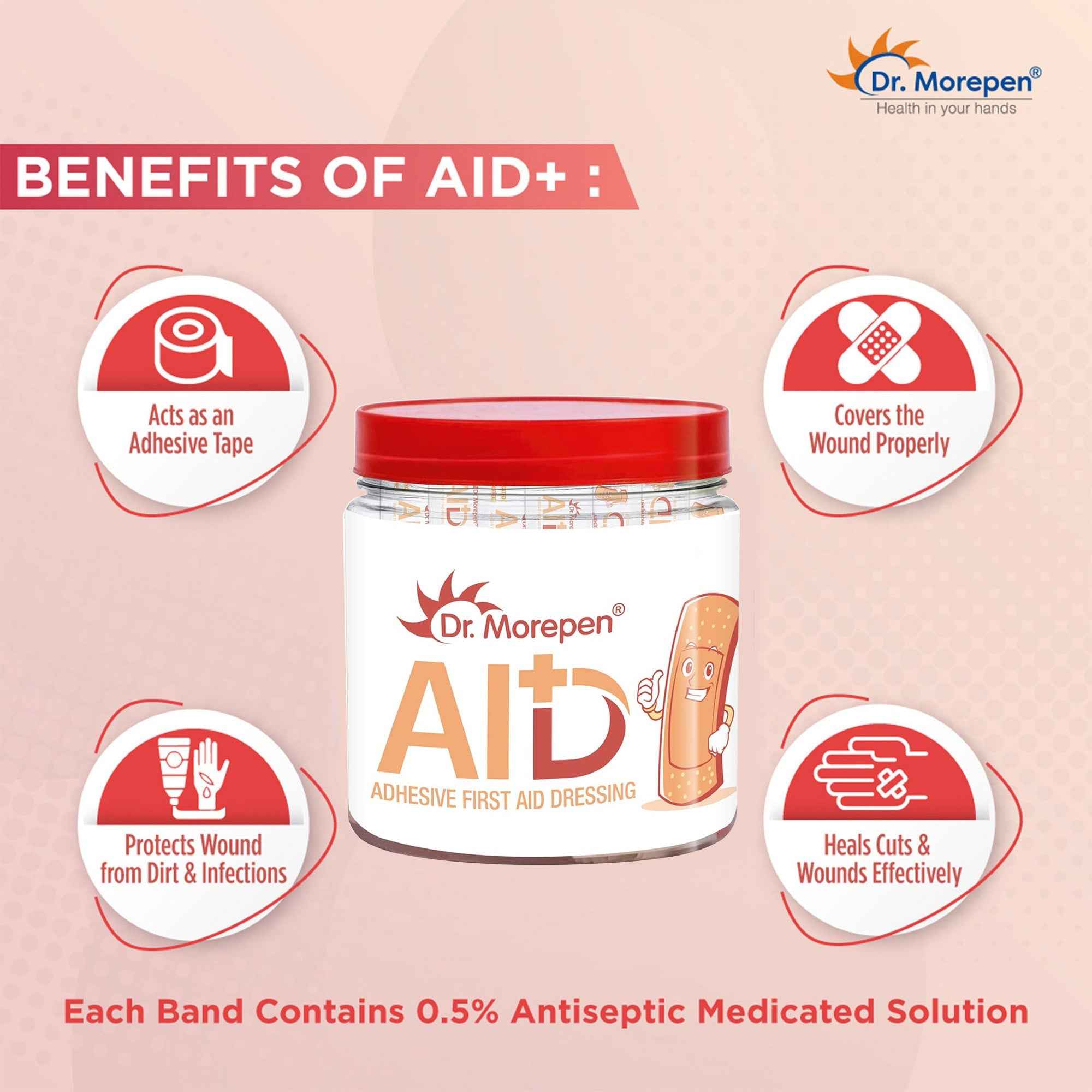 Dr. Morepen AID ?Band-Aid Adhesive