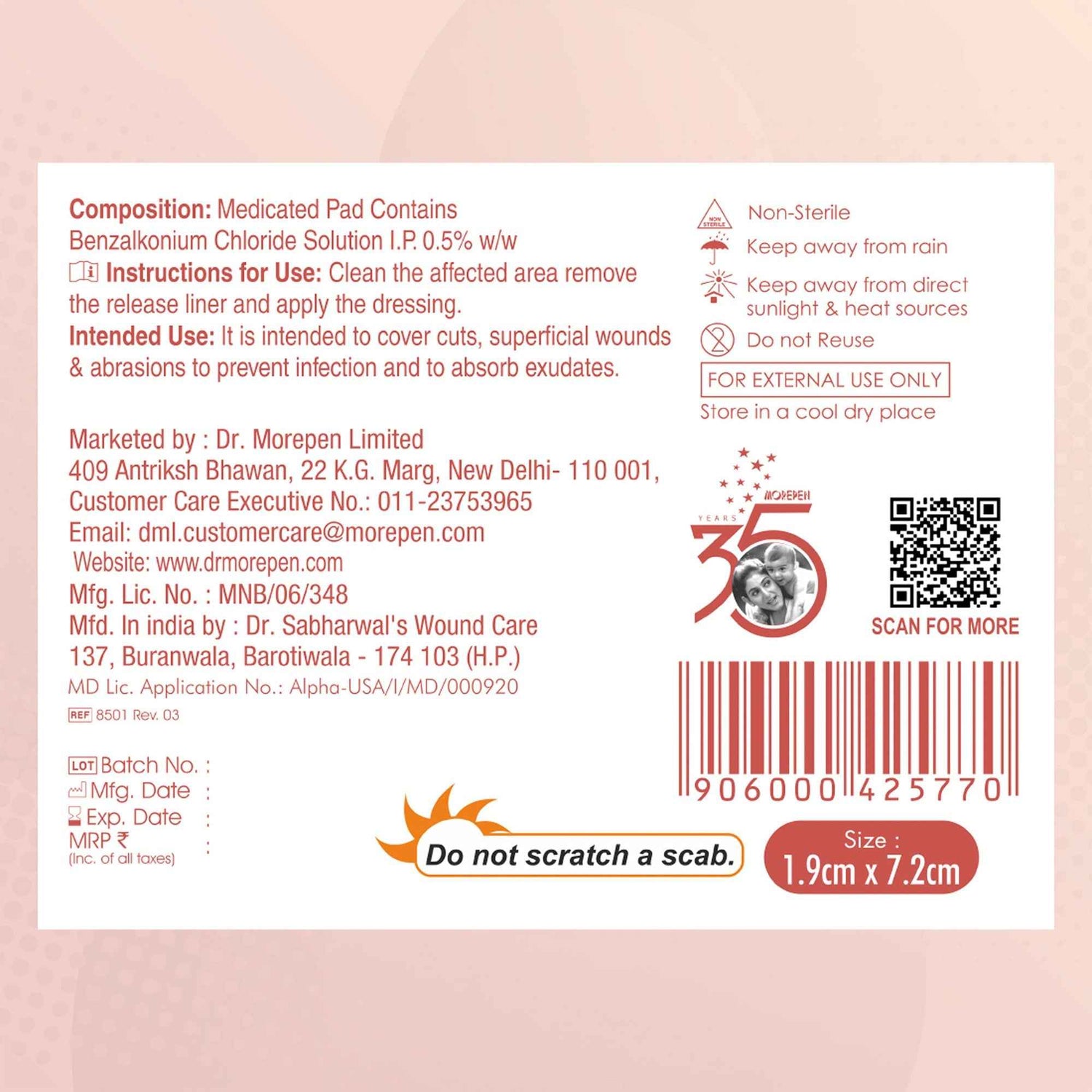 Dr. Morepen AID ?Band-Aid Adhesive