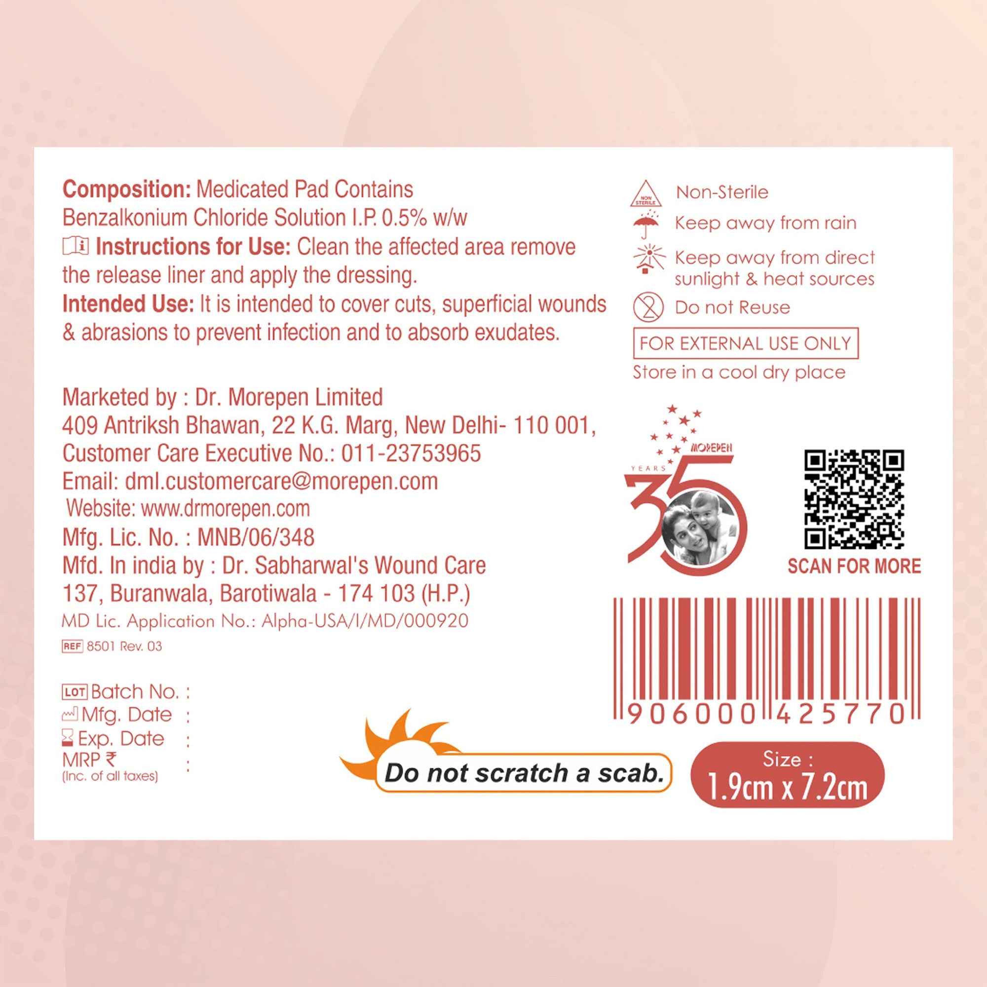 Dr. Morepen AID ?Band-Aid Adhesive