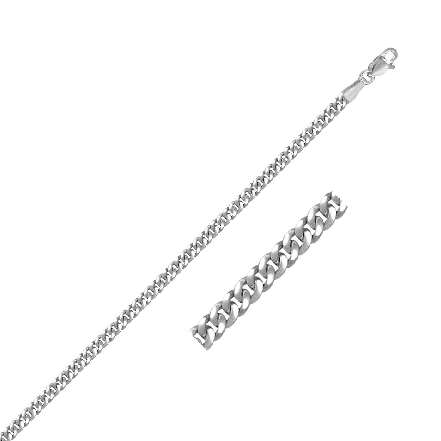 14K White Gold Gourmette Chain (2.80 mm) by Bids.com