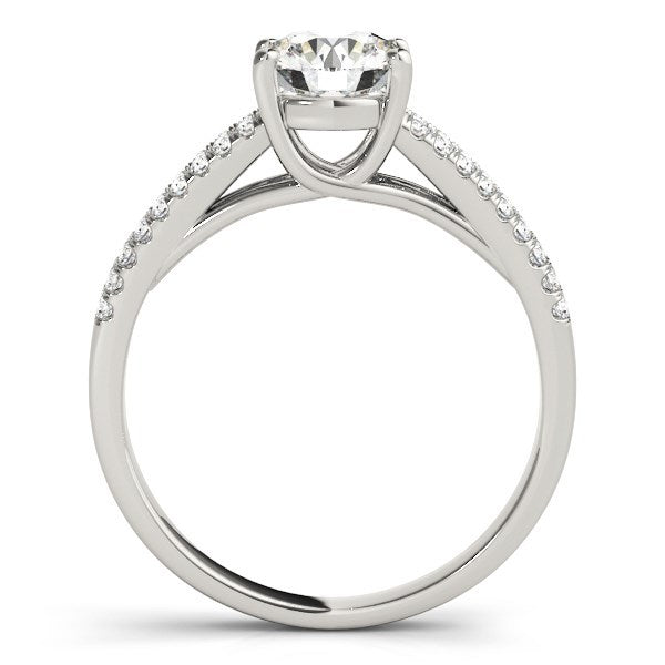 14k White Gold Split Shank Round Diamond Engagement Ring (1 1/8 cttw) by Bids.com