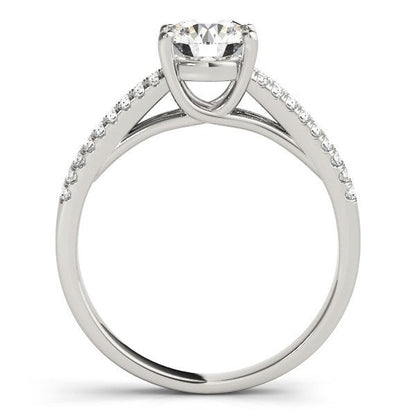 14k White Gold Split Shank Round Diamond Engagement Ring (1 1/8 cttw) by Bids.com