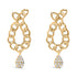 14K Yellow Gold Plated .925 Sterling Silver 1/10 Cttw Diamond Chain Link Teardrop Dangle Earrings (H-I Color, I1-I2 Clarity) by Bids.com