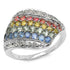 1.97 Carat Genuine Multi Stone .925 Sterling Silver Ring by Bids.com