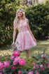 Juliet JT917A Dress Embroidered Lace with Corset Bodice Cocktail Dress by DiscountDressShop