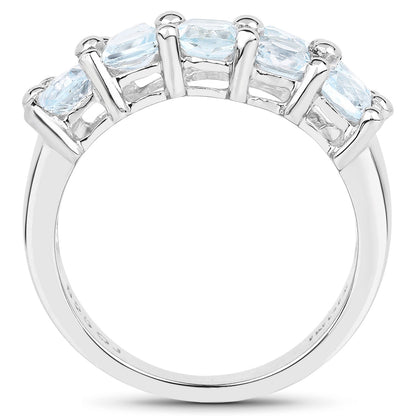 3.60 Carat Genuine Blue Topaz .925 Sterling Silver Ring by Bids.com