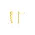 14k Yellow Gold Graduated Circles Climber Post Earrings  DestGlow