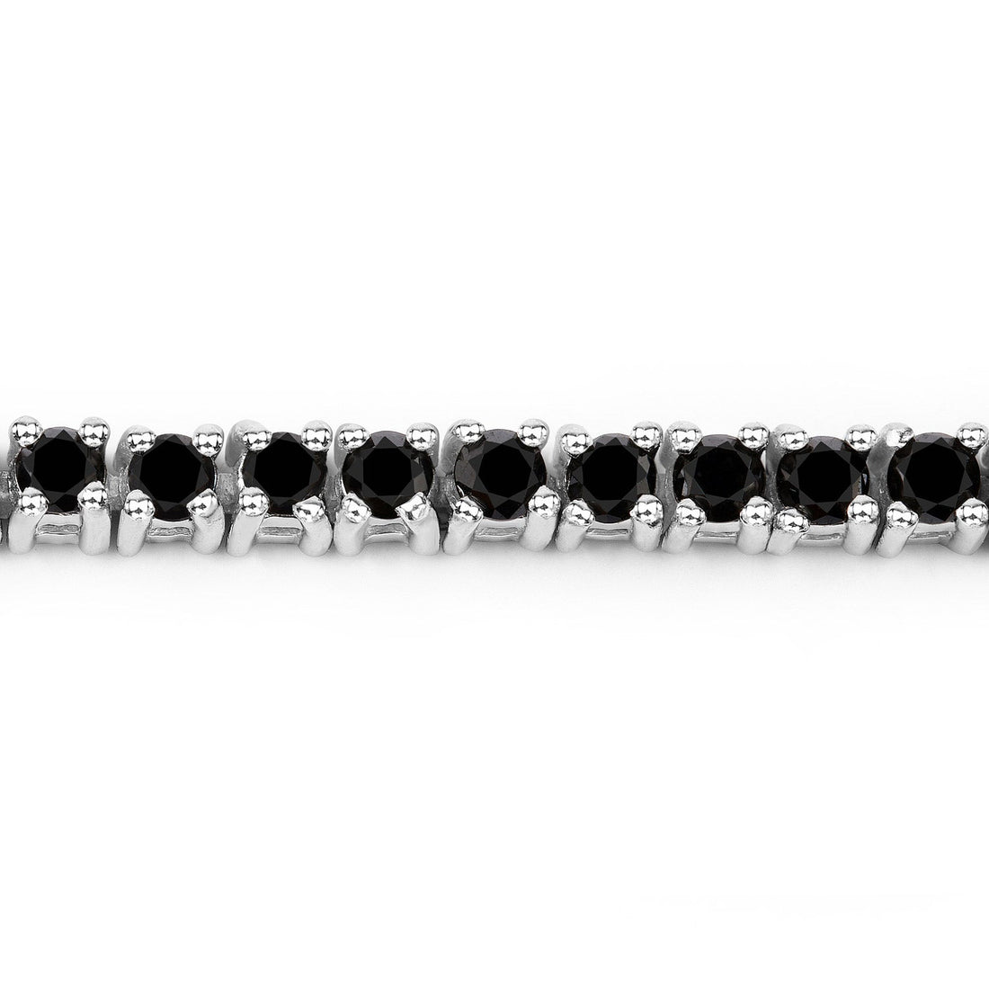 2.19 Carat Genuine Black Diamond .925 Sterling Silver Bracelet  DestGlow