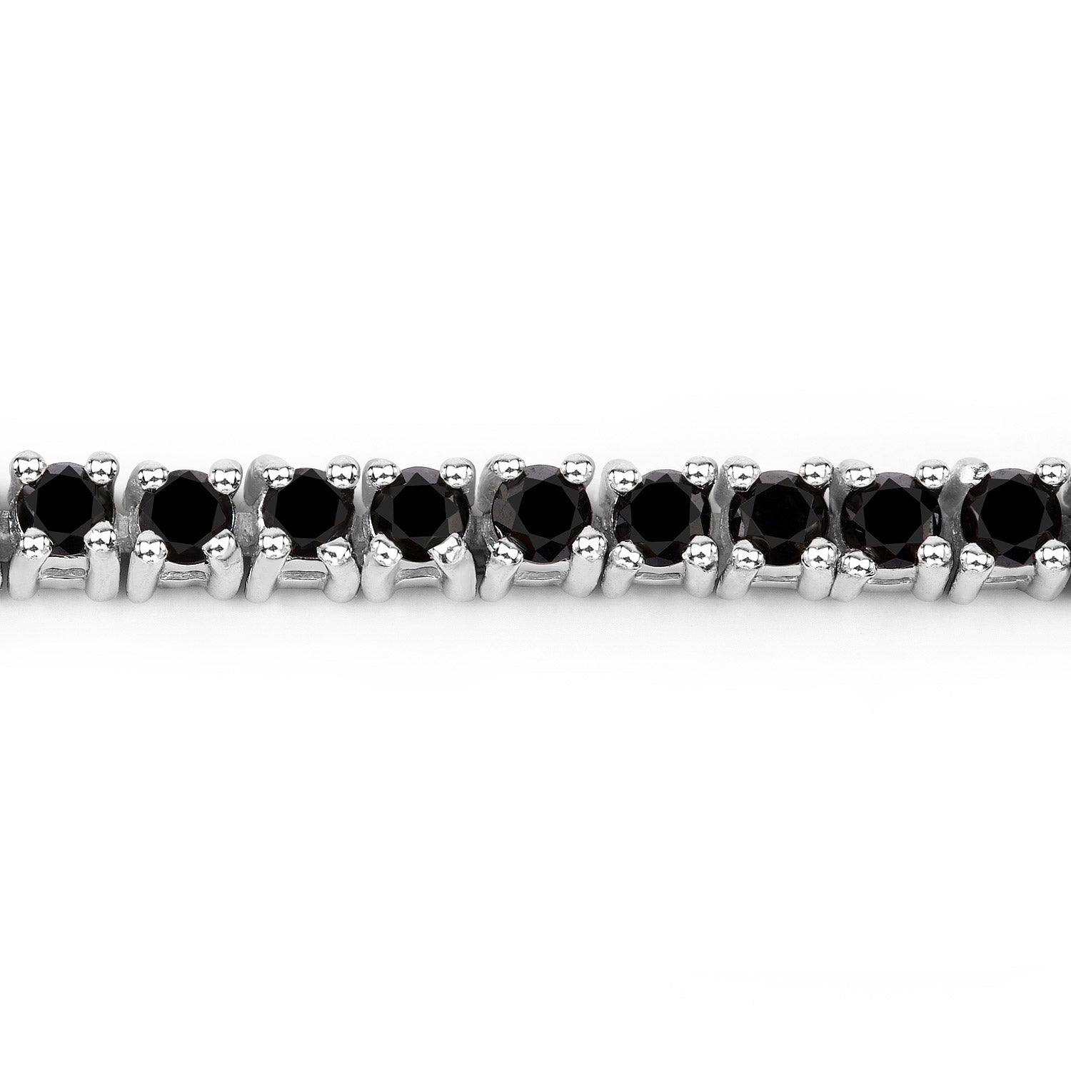 2.19 Carat Genuine Black Diamond .925 Sterling Silver Bracelet  DestGlow