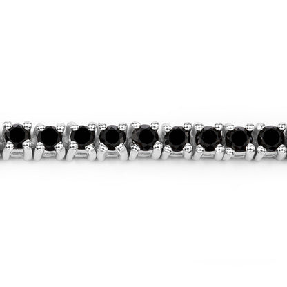 2.19 Carat Genuine Black Diamond .925 Sterling Silver Bracelet  DestGlow