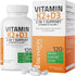 Bronson Vitamin K2 (MK7) with D3 Supplement Non-GMO Formula 5000 IU Vitamin D3 & 90 mcg Vitamin K2 MK-7 Easy to Swallow Vitamin D & K Complex, 120 Capsules by NutritionAdvice