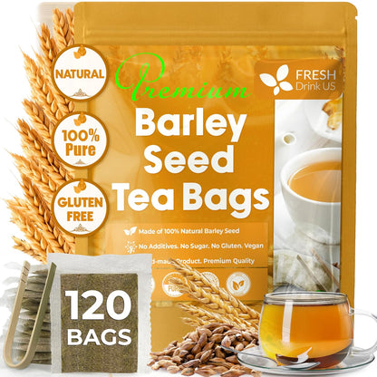 Premium Barley Tea Bags, 100% Natural &amp; Pure from Barley. Loose Barey Herbal Tea. No Sugar, No Caffeine, No Gluten, Vegan. by FreshDrinkUS - Natural and Premium Herbal Tea
