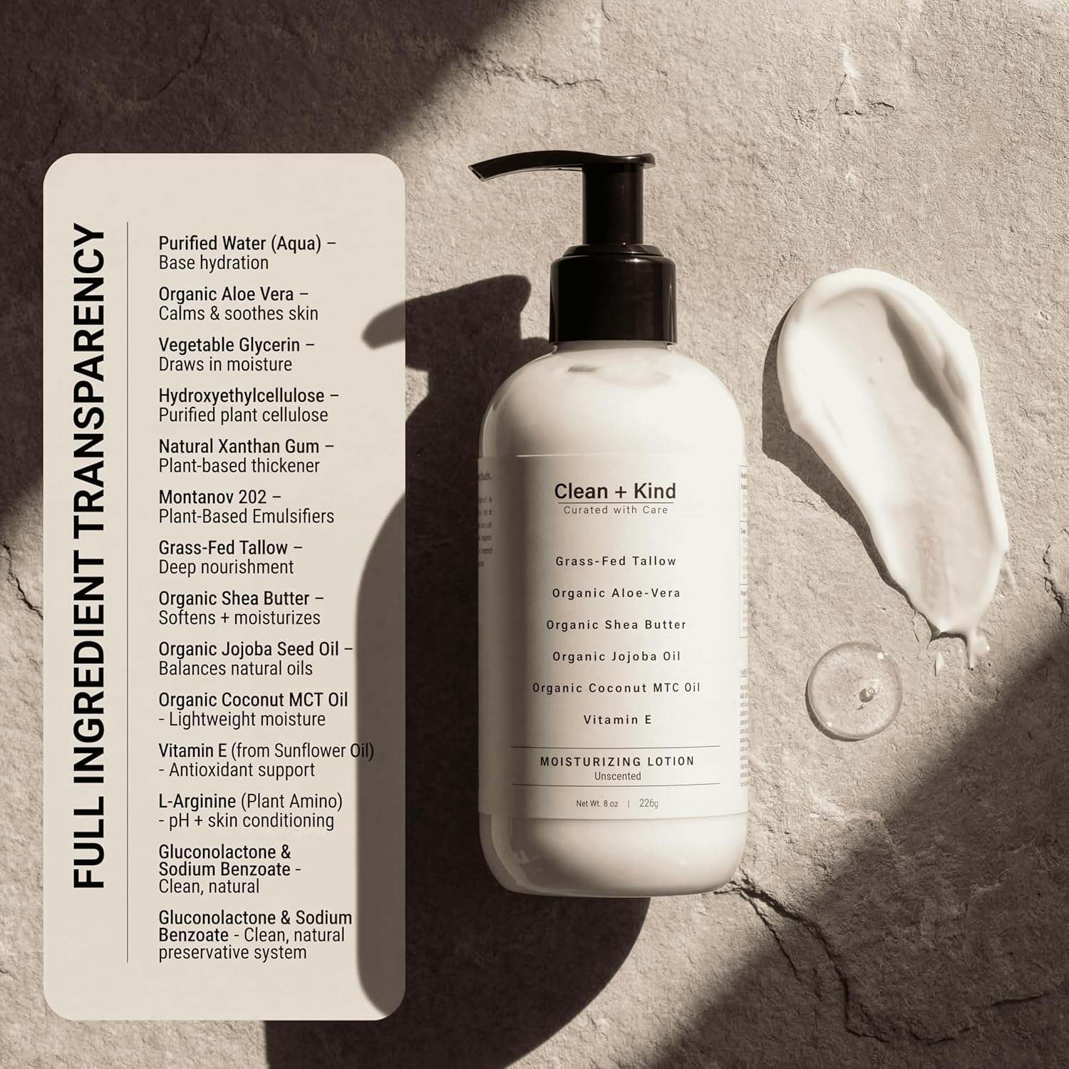 Tallow Lotion by Clean + Kind