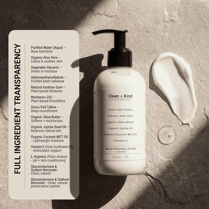 Tallow Lotion by Clean + Kind