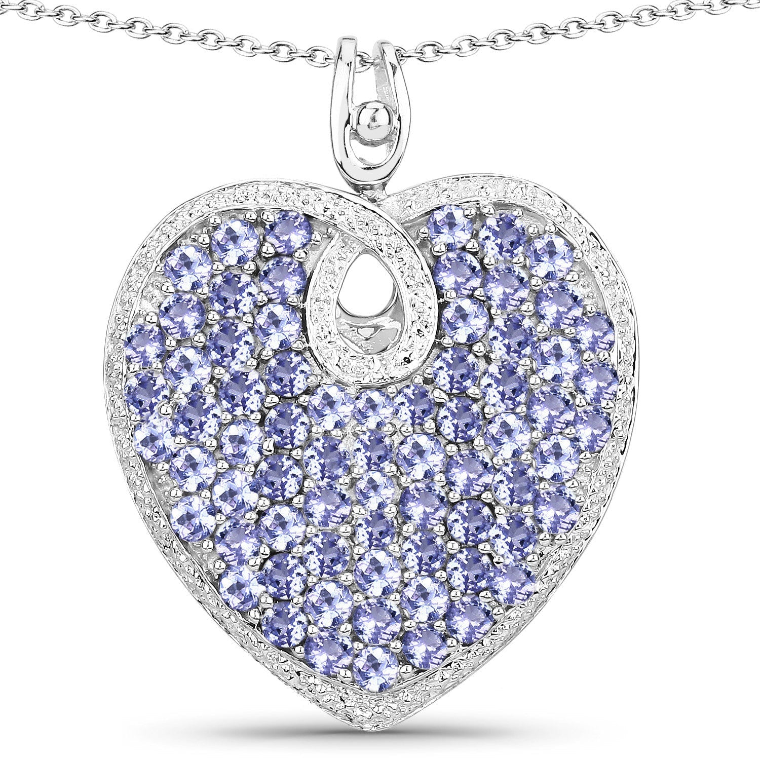 6.17 Carat Genuine Tanzanite .925 Sterling Silver Pendant by Bids.com