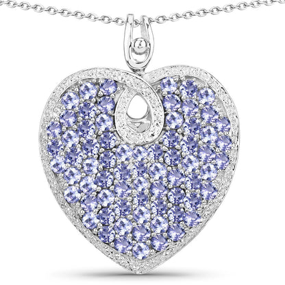 6.17 Carat Genuine Tanzanite .925 Sterling Silver Pendant by Bids.com