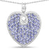 6.17 Carat Genuine Tanzanite .925 Sterling Silver Pendant by Bids.com
