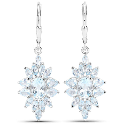 19.18 Carat Genuine Blue Topaz .925 Sterling Silver 3 Piece Jewelry Set (Ring, Earrings, and Pendant w/ Chain) by Bids.com
