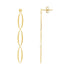 14K Yellow Gold Triple Oval Fancy Drop Earrings by Bids.com