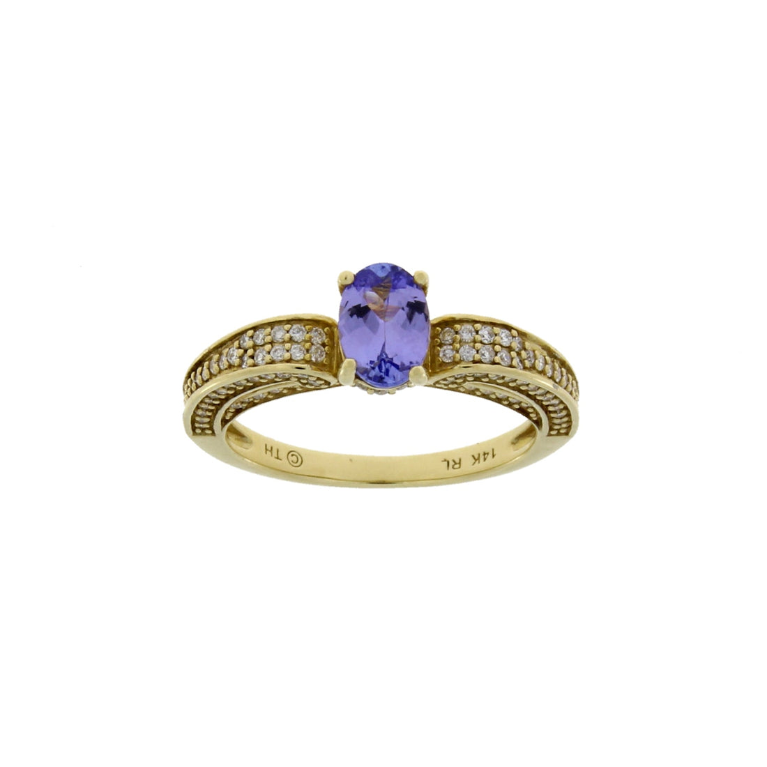 1.45ct Tanzanite Diamond Eng Only 14KT Yellow Gold by Bids.com