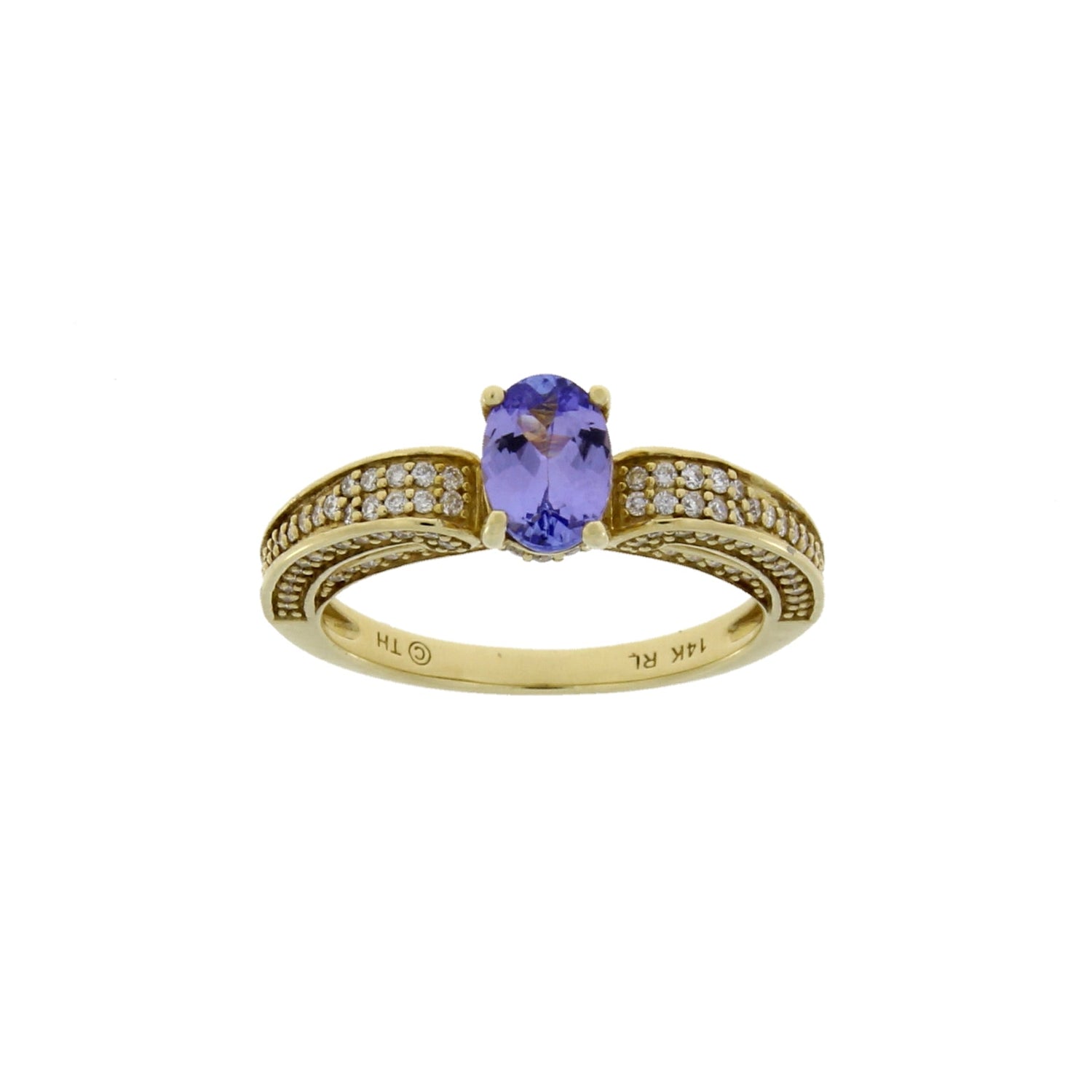 1.45ct Tanzanite Diamond Eng Only 14KT Yellow Gold by Bids.com