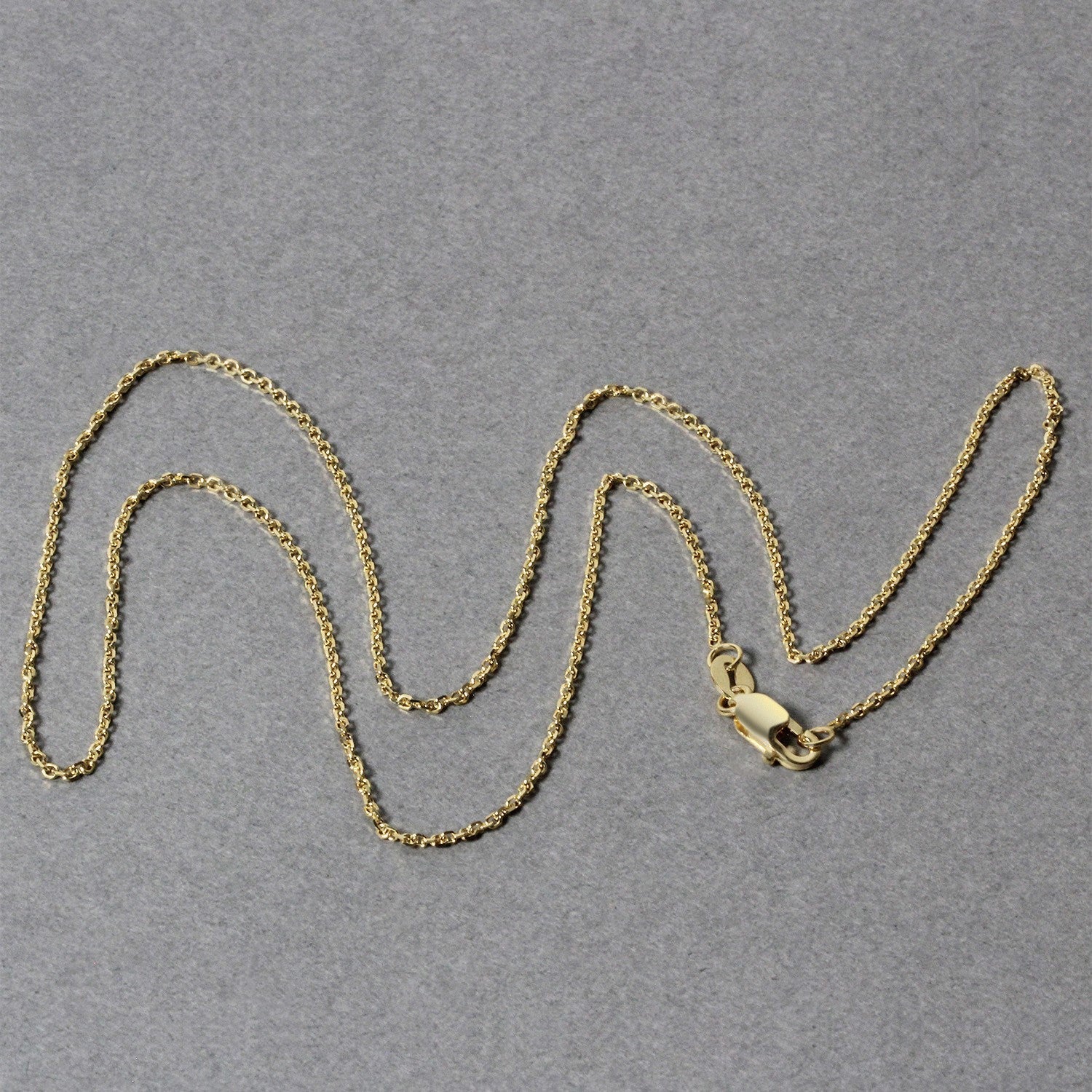 14k Yellow Gold Diamond Cut Cable Link Chain 1.1mm by Bids.com