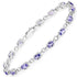 3.12 Carat Genuine Tanzanite .925 Sterling Silver Bracelet  DestGlow