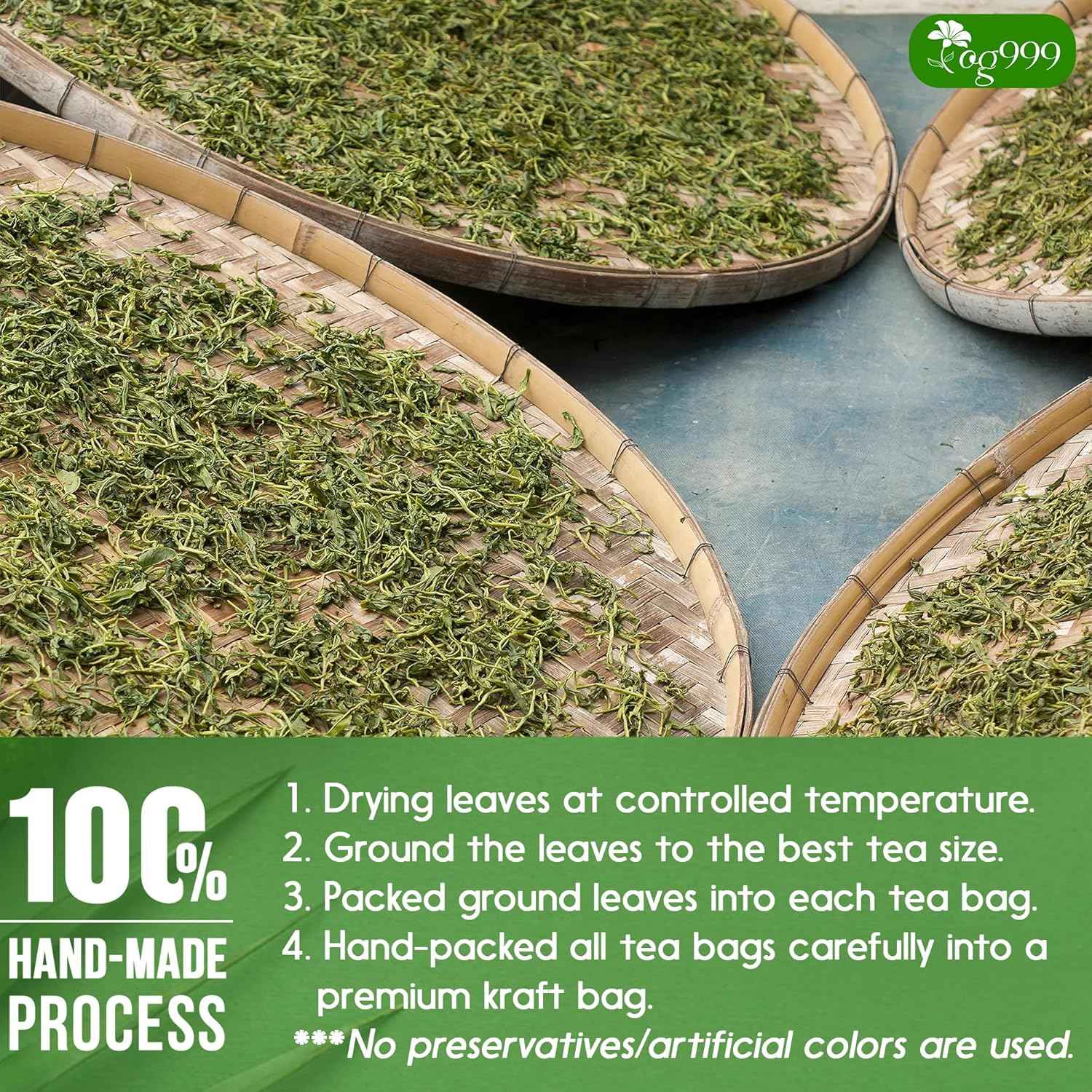 Premium 40 Thyme Leaf Tea Bags, 100% Natural &amp; Pure, Loose Leaf Herbal Tea.