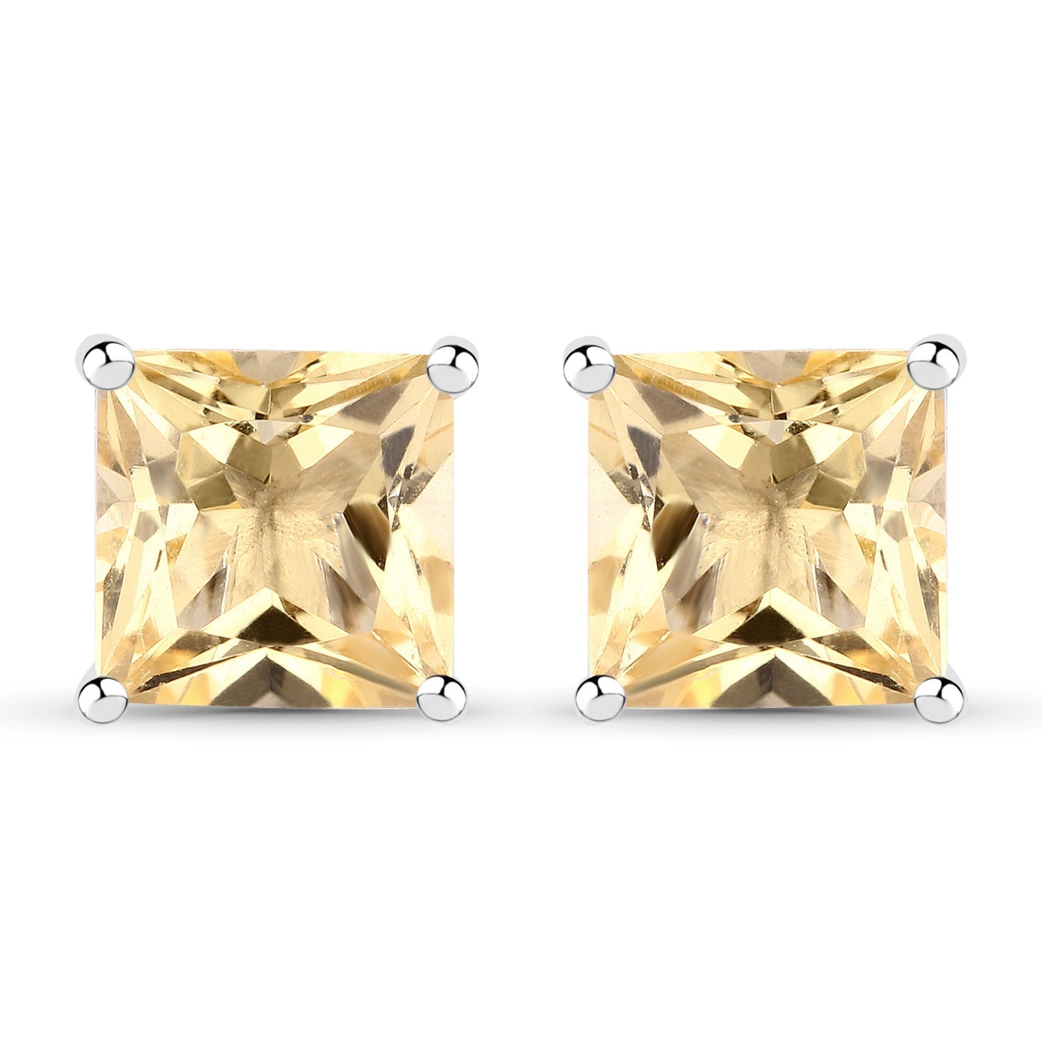 3.06 Carat Genuine Citrine .925 Sterling Silver Earrings  DestGlow