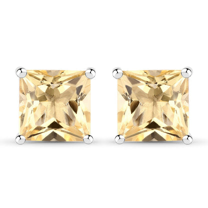 3.06 Carat Genuine Citrine .925 Sterling Silver Earrings  DestGlow