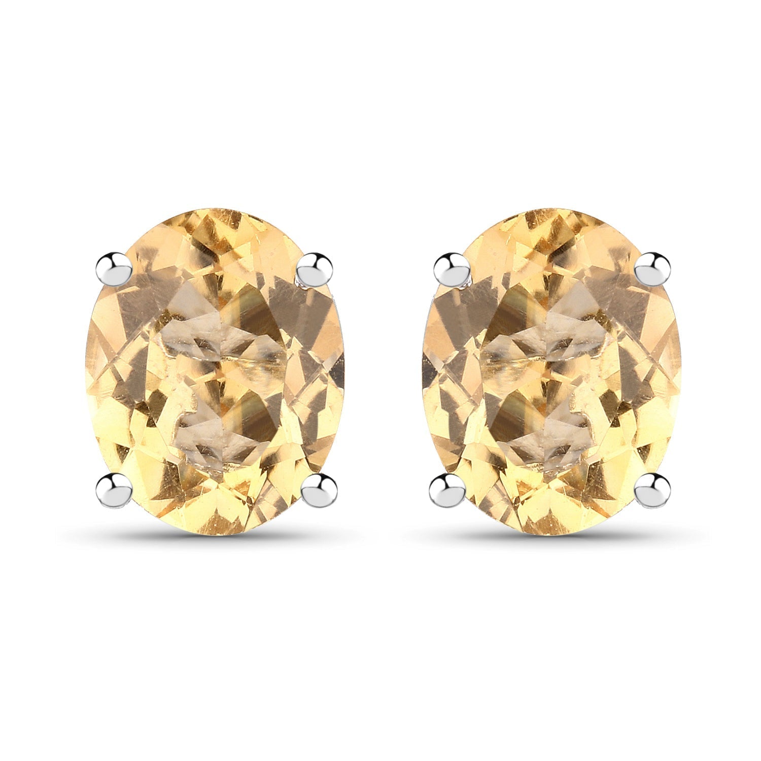 5.00 Carat Genuine Citrine .925 Sterling Silver Earrings  DestGlow