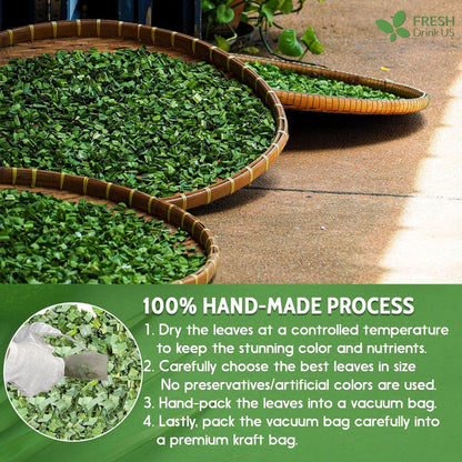 Natural Pandan Leaves Dried, Pandan Leaf Powder, 100% Pure Dried Pandan Leaves, Pandan Leaf Tea, No Additives, No Caffeine, Vegan by FreshDrinkUS - Natural and Premium Herbal Tea