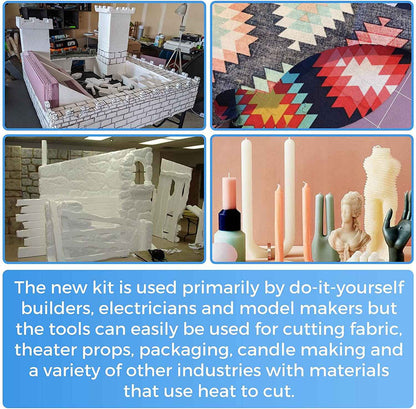 Crafters Hot Knife Set 6" and 9" Rod Style Knives with Sled Guide &amp; Stand