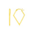 14K Yellow Gold Diamond Motif Hoop Earrings  DestGlow