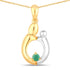 0.17 Carat Genuine Emerald .925 Sterling Silver Pendant by Bids.com