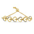 10K Yellow Gold over .925 Sterling Silver Diamond Accented Open Hearts 6â€-9â€ Adjustable Chain Bolo Bracelet (H-I Color, I2-I3 Clarity) by Bids.com