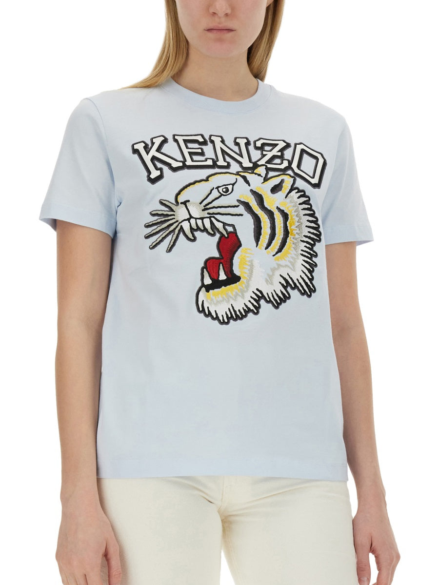 Kenzo Women T-Shirt With Tiger Embroidery by Luosophy