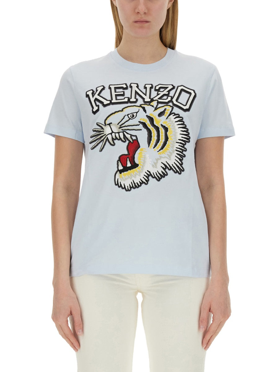 Kenzo Women T-Shirt With Tiger Embroidery by Luosophy