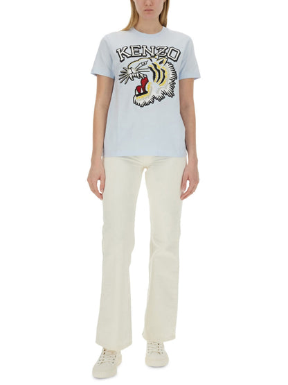 Kenzo Women T-Shirt With Tiger Embroidery by Luosophy