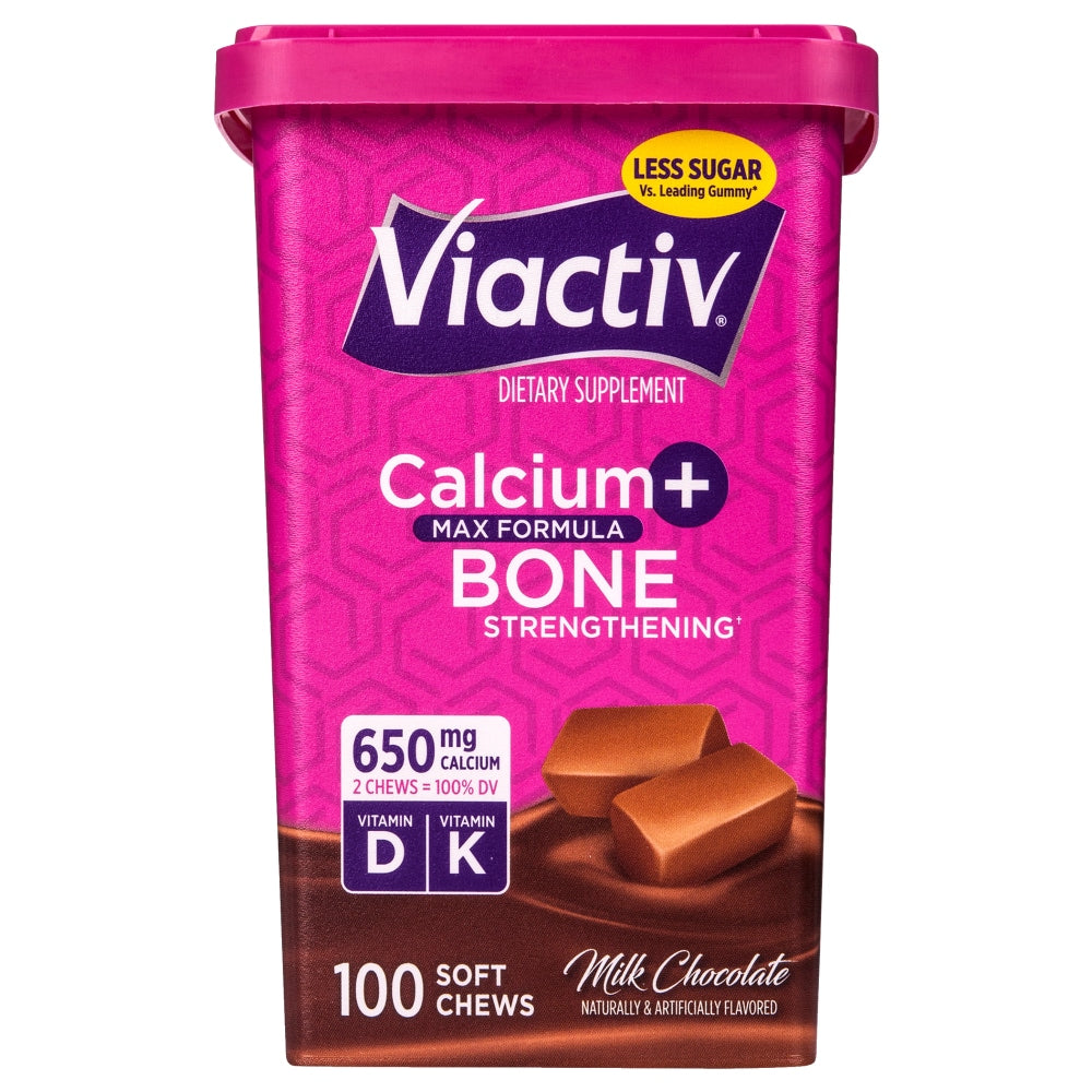 Viactiv Calcium Supplement Plus Vitamin D Soft Chews - Milk Chocolate - 100ct by Pasteur Pharmacy