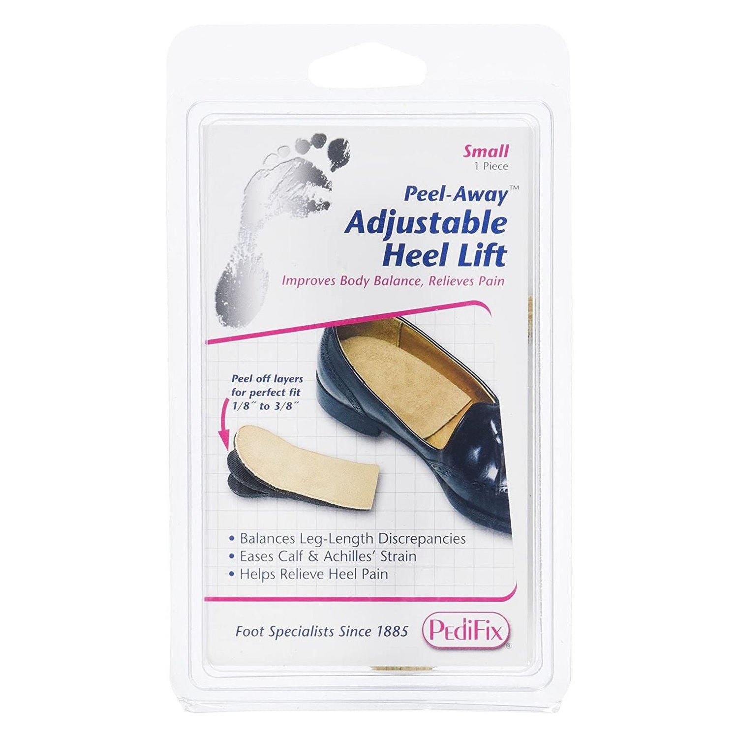 PediFix Adjust-a-heel Lift Small Womens Size 4-7 by Pasteur Pharmacy