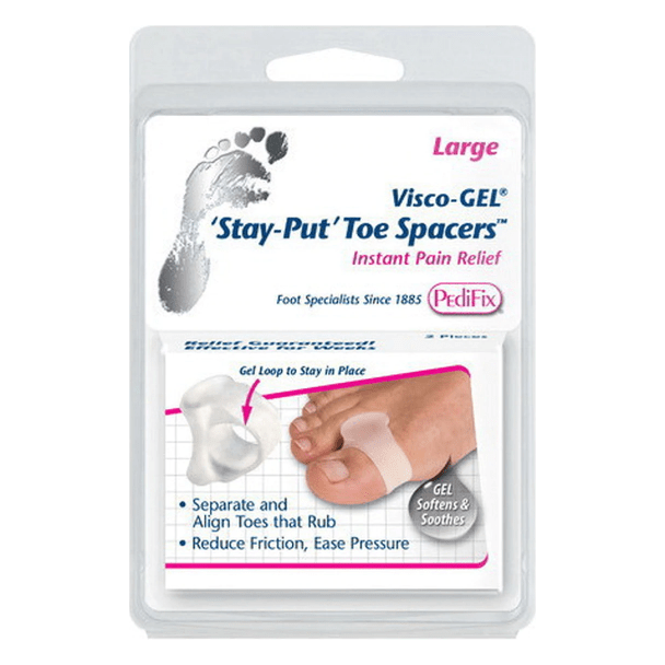 PediFix Visco Gel Stay Put Toe Separators Large 2 Ea 