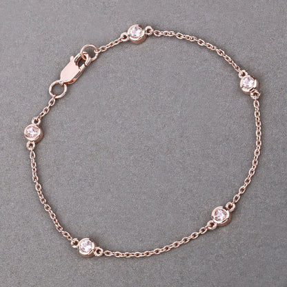 0.45 Carat Genuine Morganite .925 Sterling Silver Bracelet by Bids.com