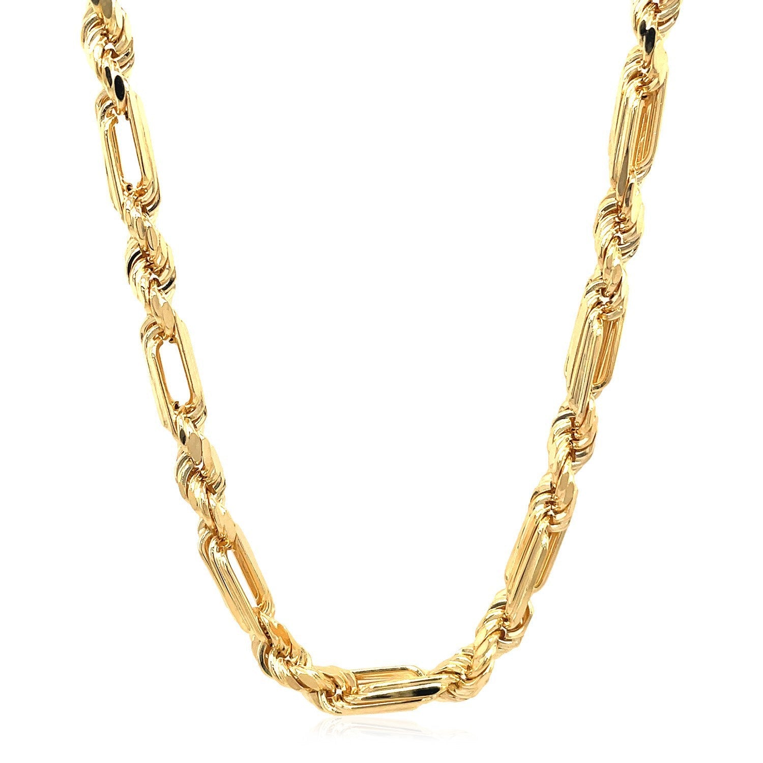 14k Yellow Gold Figaro Chain Necklace by Bids.com