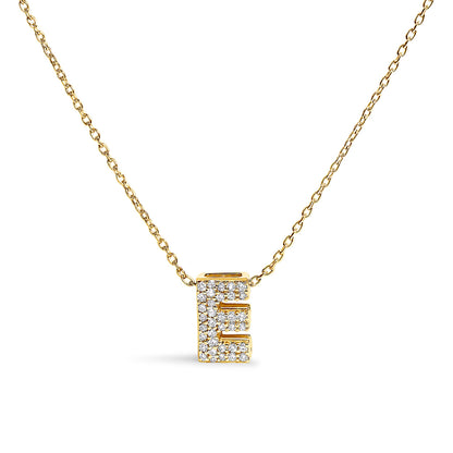 10K White Gold Diamond Accent "A" Initial Bubble Pendant Necklace by Bids.com