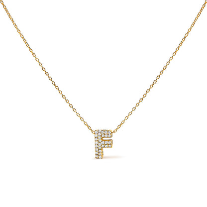 10K White Gold Diamond Accent "A" Initial Bubble Pendant Necklace by Bids.com