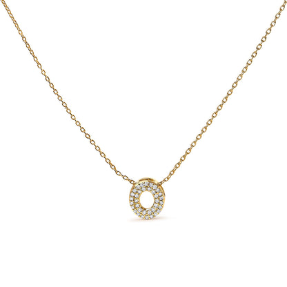 10K White Gold Diamond Accent "A" Initial Bubble Pendant Necklace by Bids.com