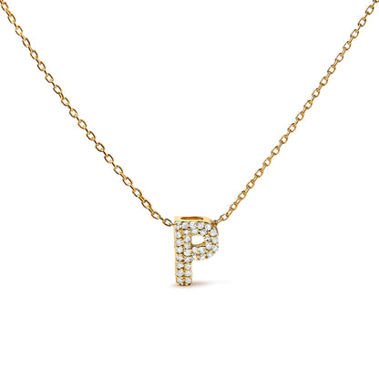 10K White Gold Diamond Accent "A" Initial Bubble Pendant Necklace by Bids.com