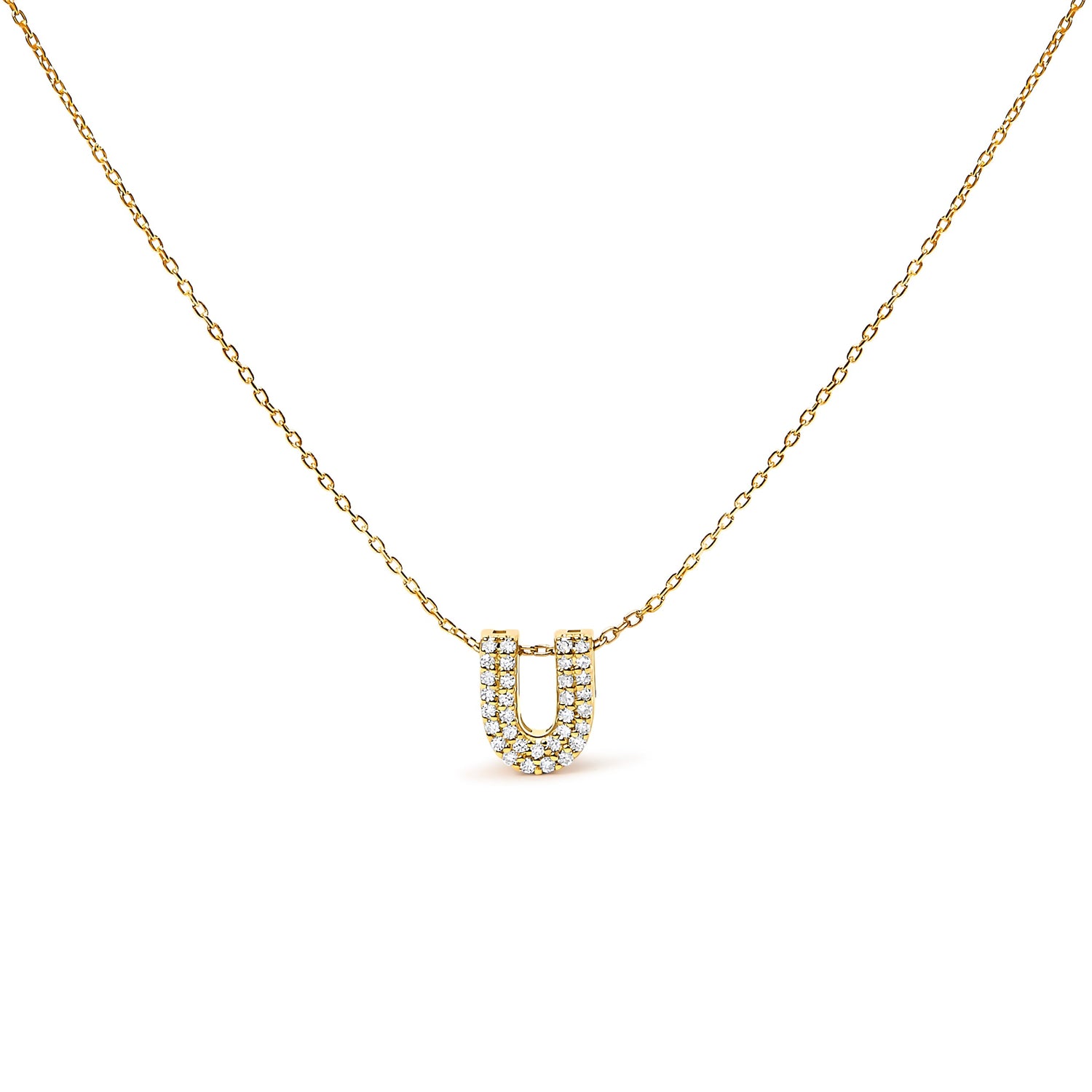 10K White Gold Diamond Accent "A" Initial Bubble Pendant Necklace by Bids.com